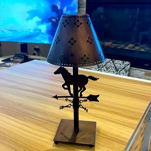 Copper Look Horse Weathervane Candle Holder